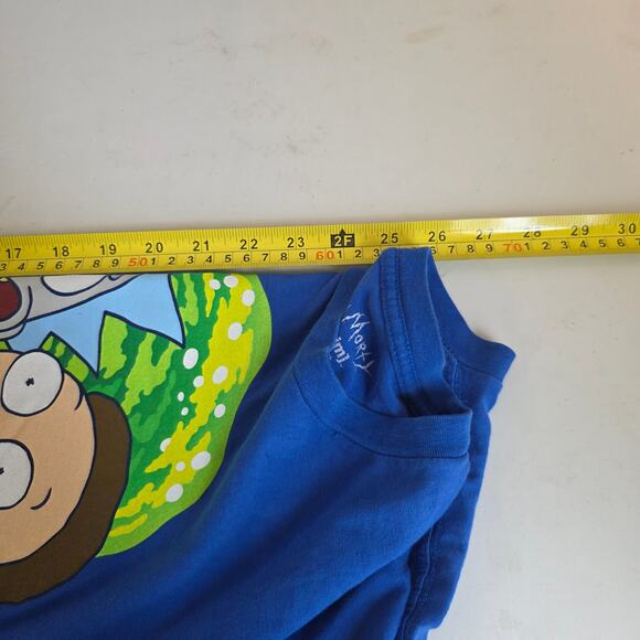 Rick and Morty Blue Front Logo T-shirt Men's Large - Picture 7 of 9